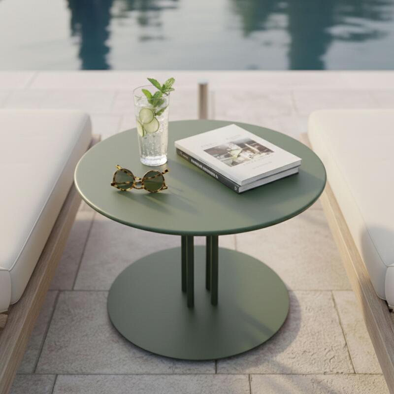 Garten Couchtisch Runde aus Metall, Ø50x38 cm (2/4)