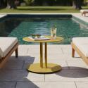 Garten Couchtisch Runde aus Metall, Ø50x38 cm - Lifestyle