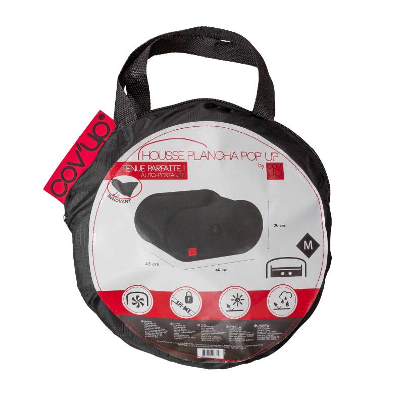 Plancha Abdeckung 60 x 45 x 30 cm Schwarz