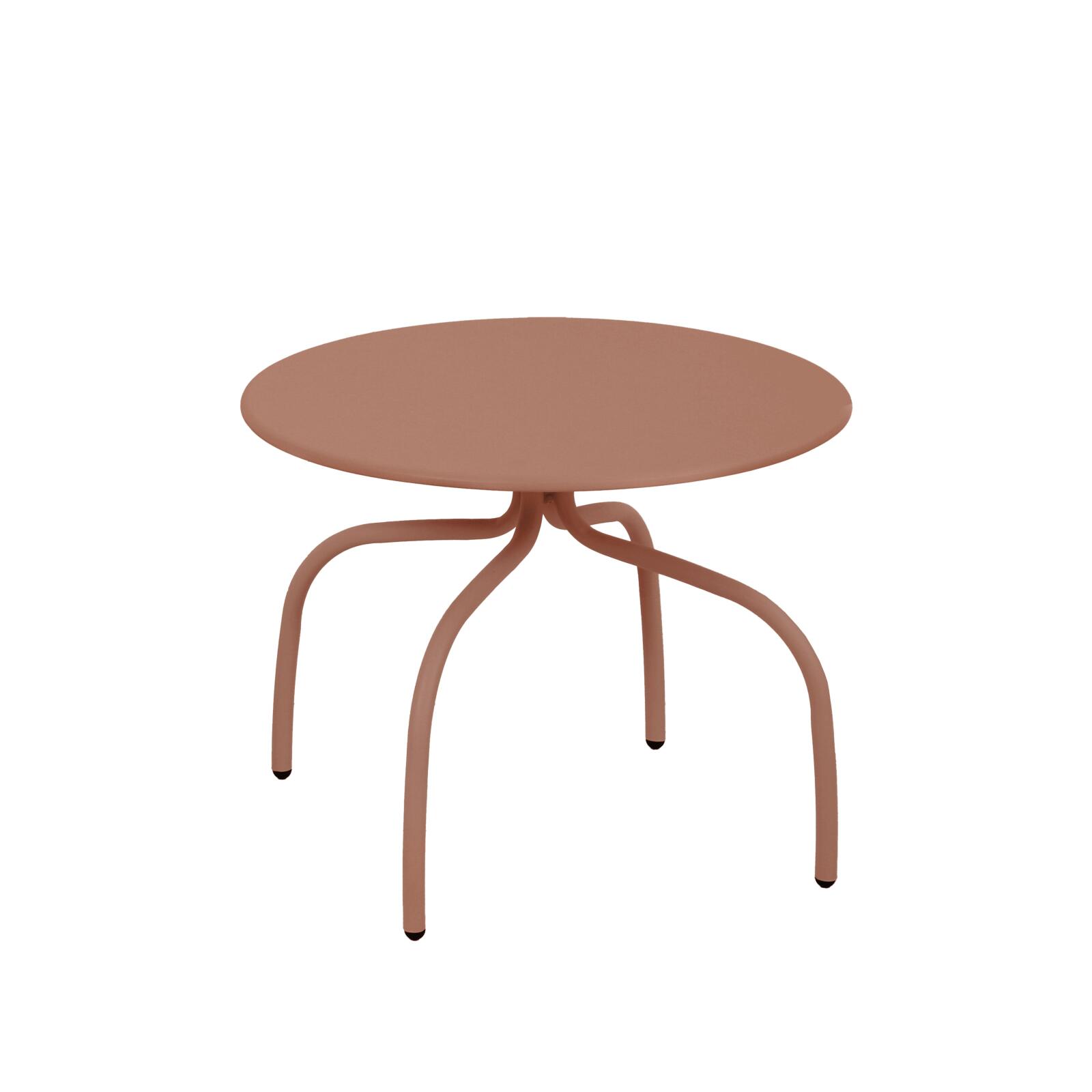 Nestbare Garten Couchtische runden aus Metall  Ø60x40 cm und Ø40x36 cm - Von 2