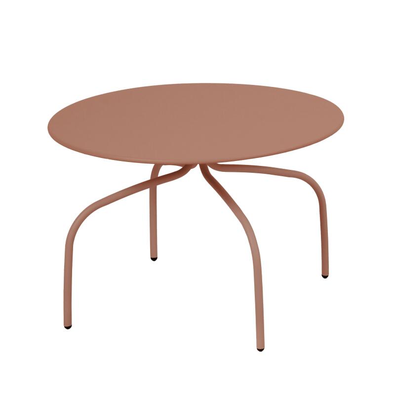 Nestbare Garten Couchtische runden aus Metall  Ø60x40 cm und Ø40x36 cm - Von 2 (3/6)
