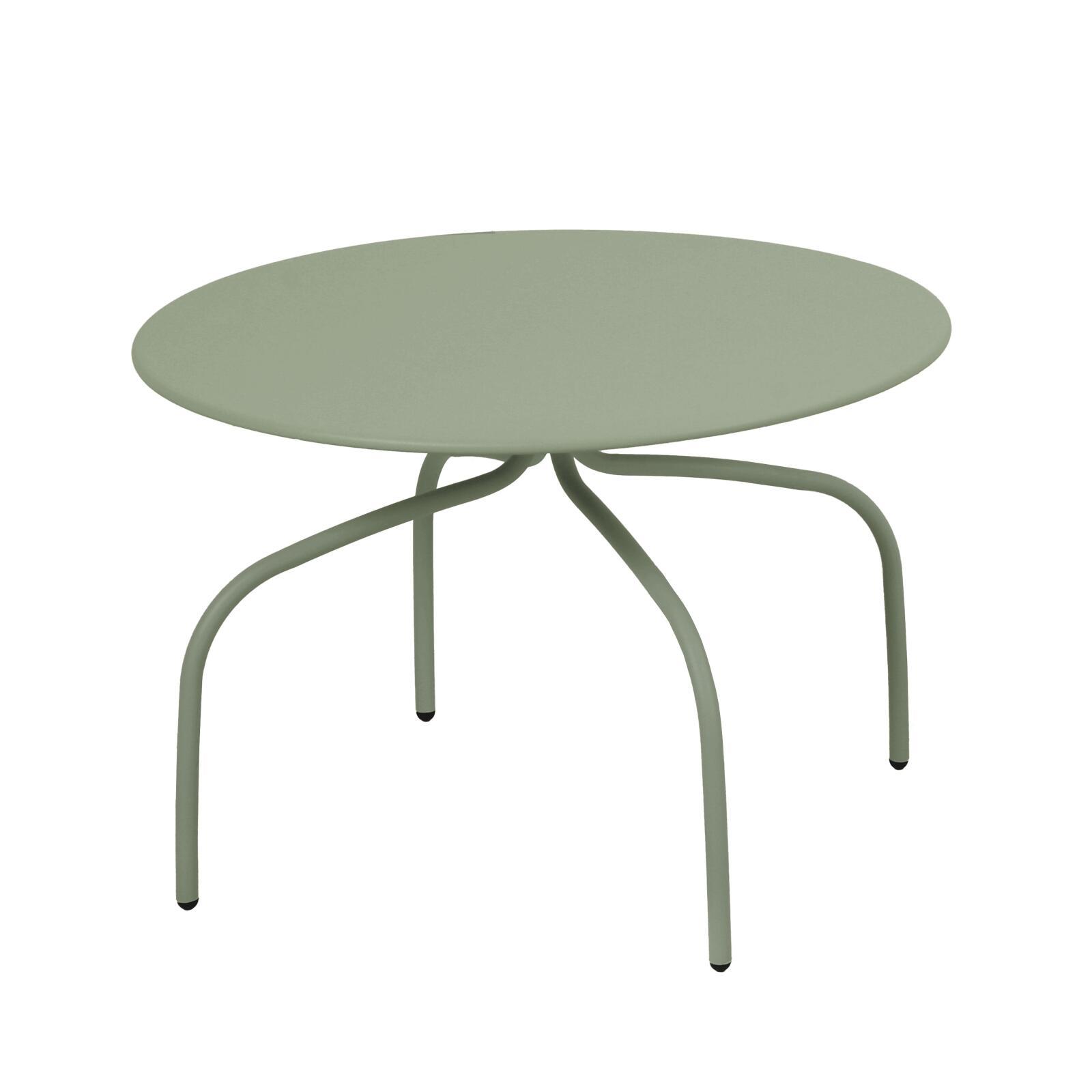 Nestbare Garten Couchtische runden aus Metall  Ø60x40 cm und Ø40x36 cm - Von 2