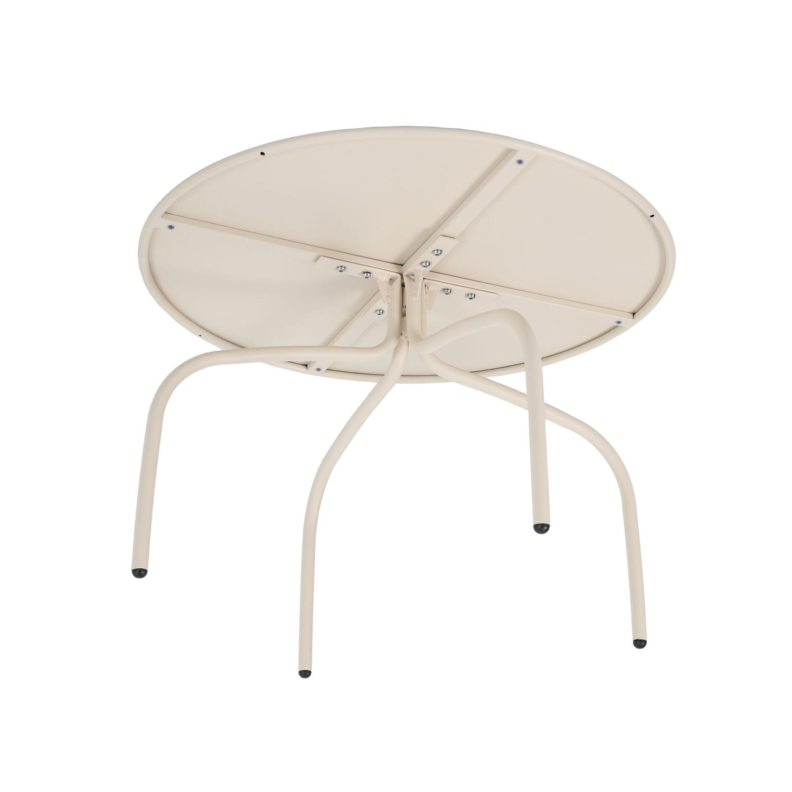 Nestbare Garten Couchtische runden aus Metall  Ø60x40 cm und Ø40x36 cm - Von 2