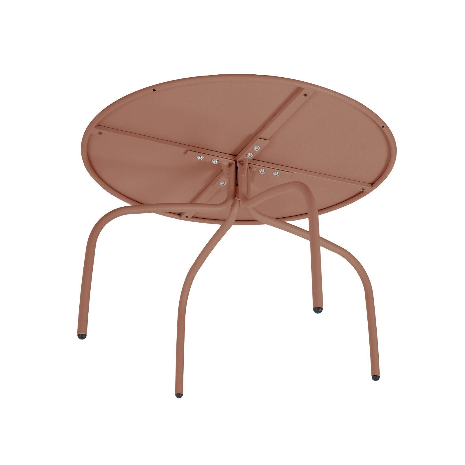 Nestbare Garten Couchtische runden aus Metall  Ø60x40 cm und Ø40x36 cm - Von 2