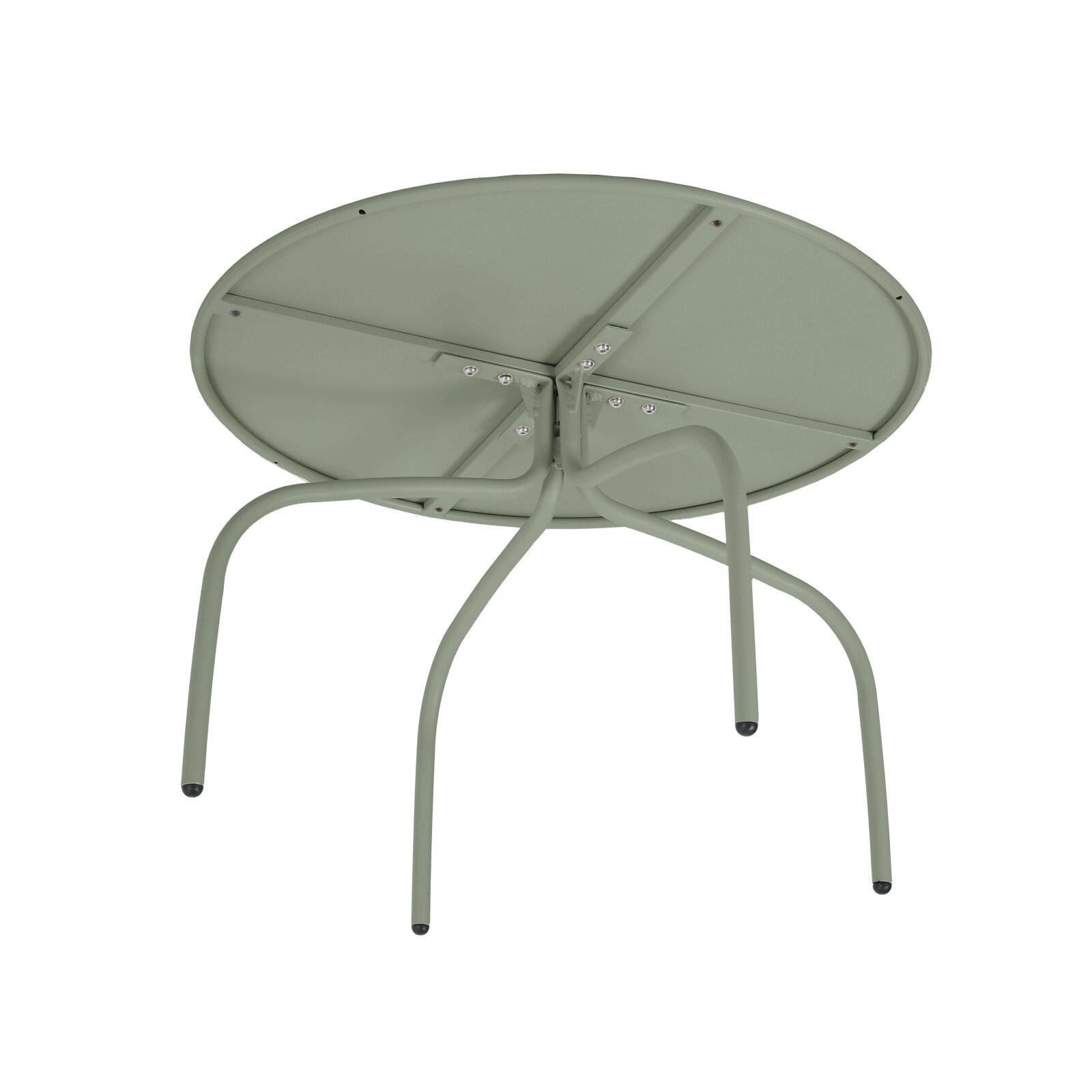 Nestbare Garten Couchtische runden aus Metall  Ø60x40 cm und Ø40x36 cm - Von 2