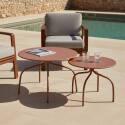 Nestbare Garten Couchtische runden aus Metall Ø60x40 cm und Ø40x36 cm - Von 2 - Lifestyle