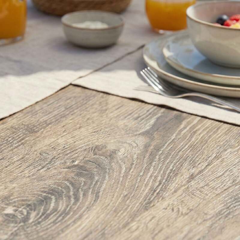 Gartentisch aus Aluminium und Keramik in Holzoptik, 8 personen, 201x100 cm (3/8)