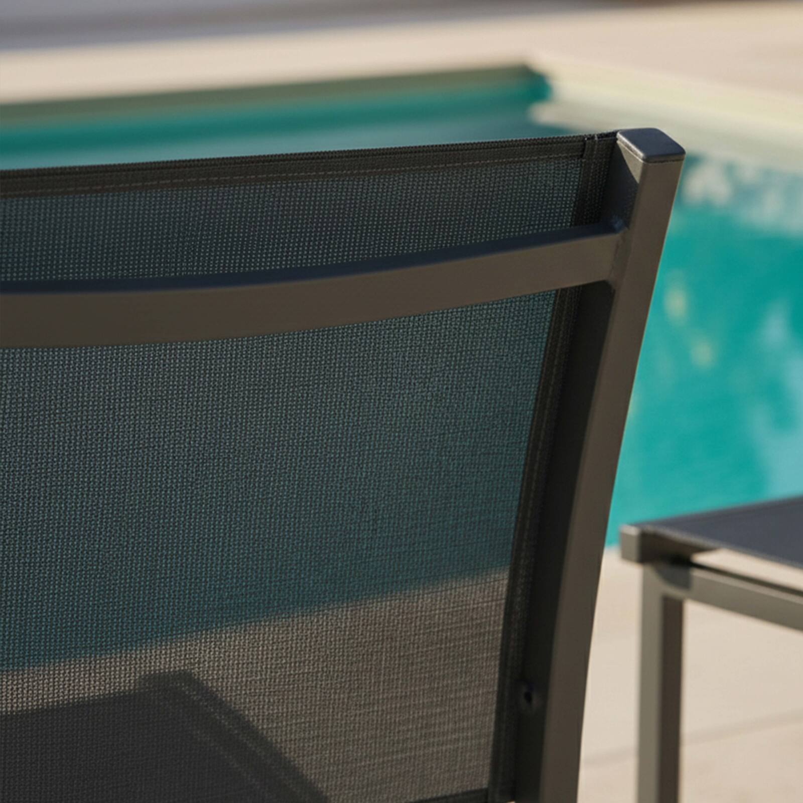 Gartenstuhl aus Aluminium und Textilene