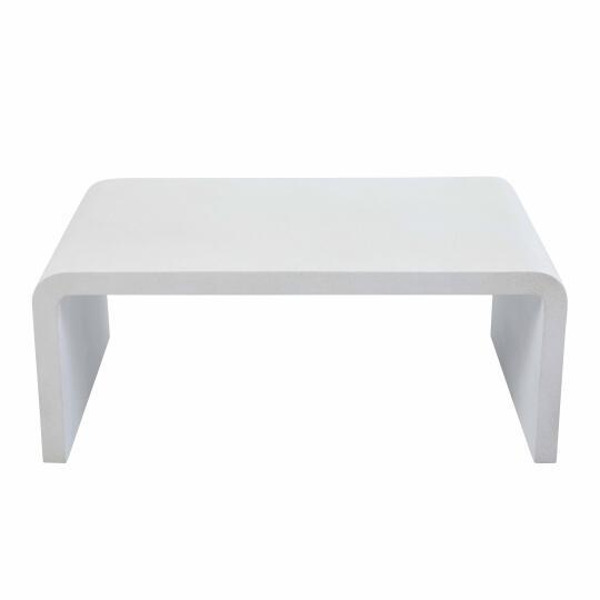 Garten Couchtisch Rechteckig glatte Betonoptik, 100x60x40 cm | Oviala