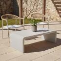 Garten Couchtisch Rechteckig glatte Betonoptik, 100x60x40 cm - Lifestyle