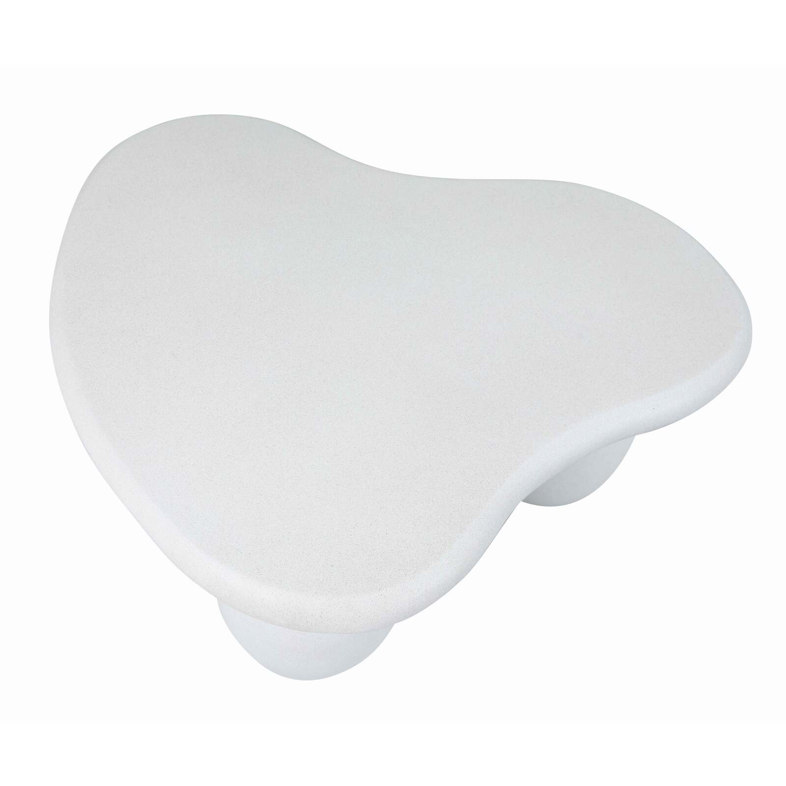 Garten Couchtisch, mit organischer Form, glatte Betonoptik, 80x80x40 cm