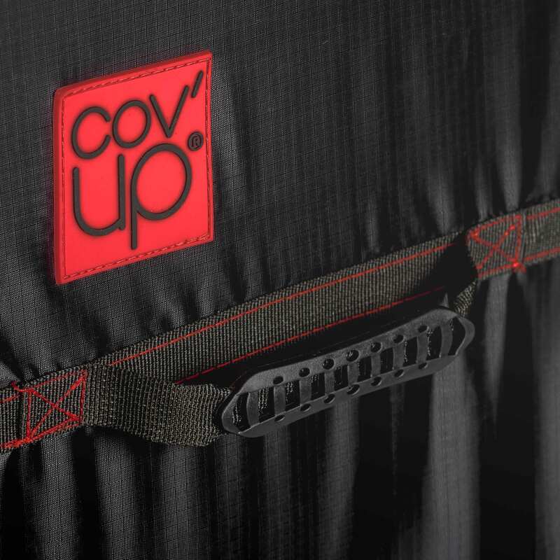 Rechteckige Grillabdeckung 150 x 60 x 120 cm Schwarz