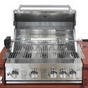 Outdoor Küchenmöbel mit Gasgrill aus Stahl und 4 + 1 Brennern