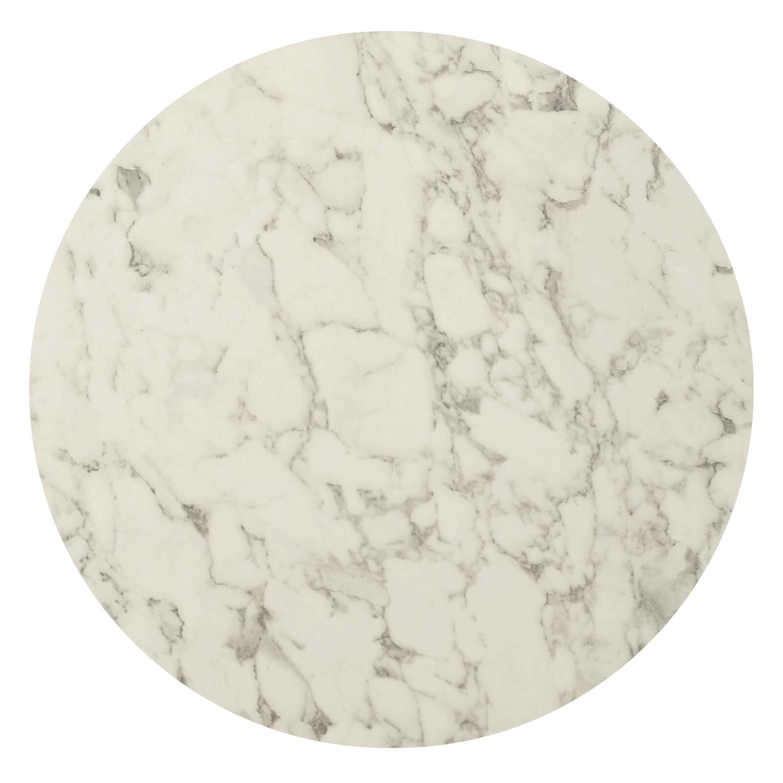 Gartentisch Bistro-Stil Rund aus Aluminium schwarz und HPL, 4 Personen, Ø60 cm