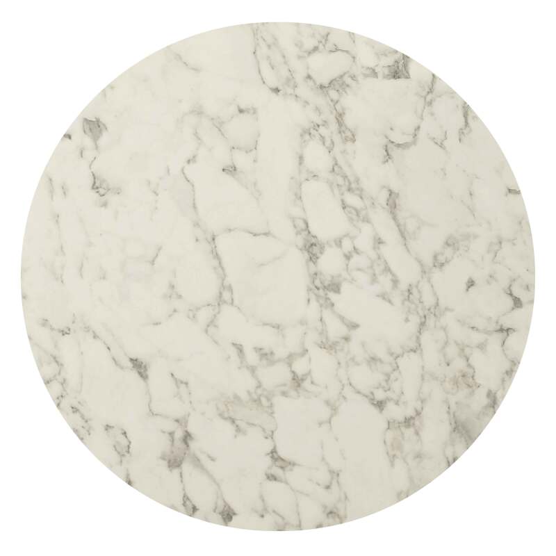 Gartentisch Bistro-Stil Rund aus Aluminium schwarz und HPL, 4 Personen, Ø60 cm (4/8)