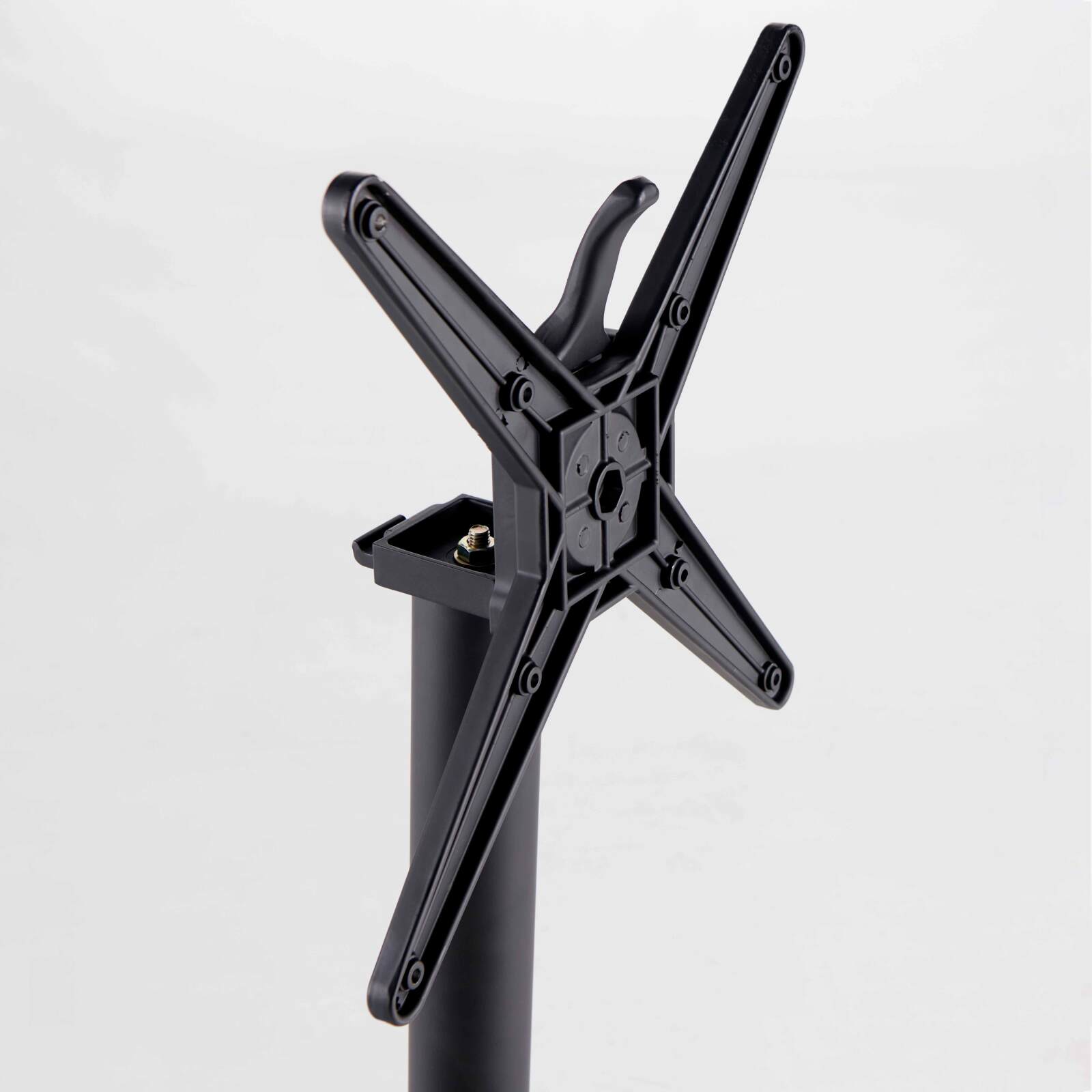 Gartentisch Bistro-Stil Rund aus Aluminium schwarz und HPL, 4 Personen, Ø60 cm