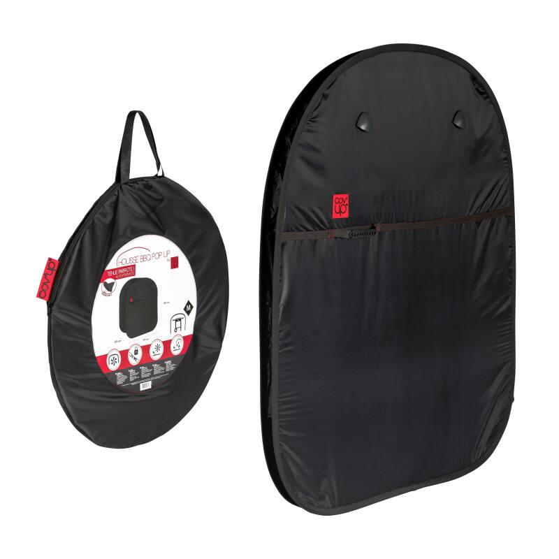 Rechteckige Grillabdeckung 110 x 60 x 120 cm Schwarz