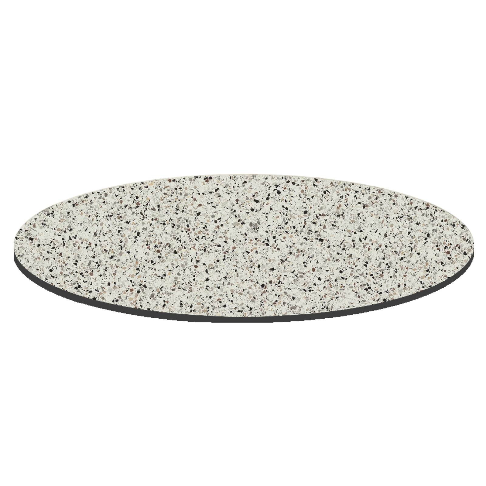 Gartentisch Bistro-Stil Rund aus Aluminium schwarz und HPL, 4 Personen, Ø60 cm