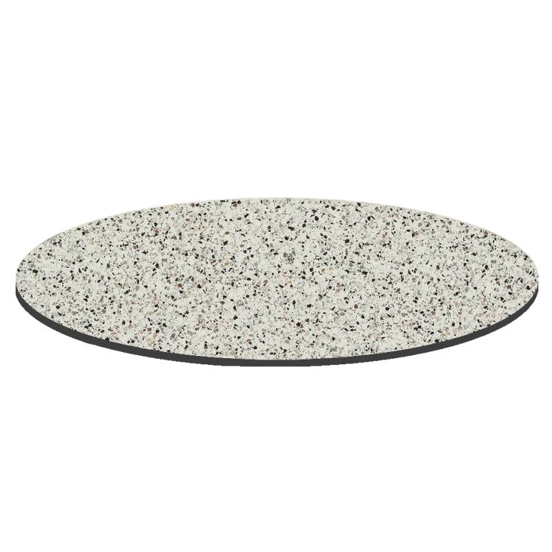 Gartentisch Bistro-Stil Rund aus Aluminium schwarz und HPL, 4 Personen, Ø60 cm (3/8)