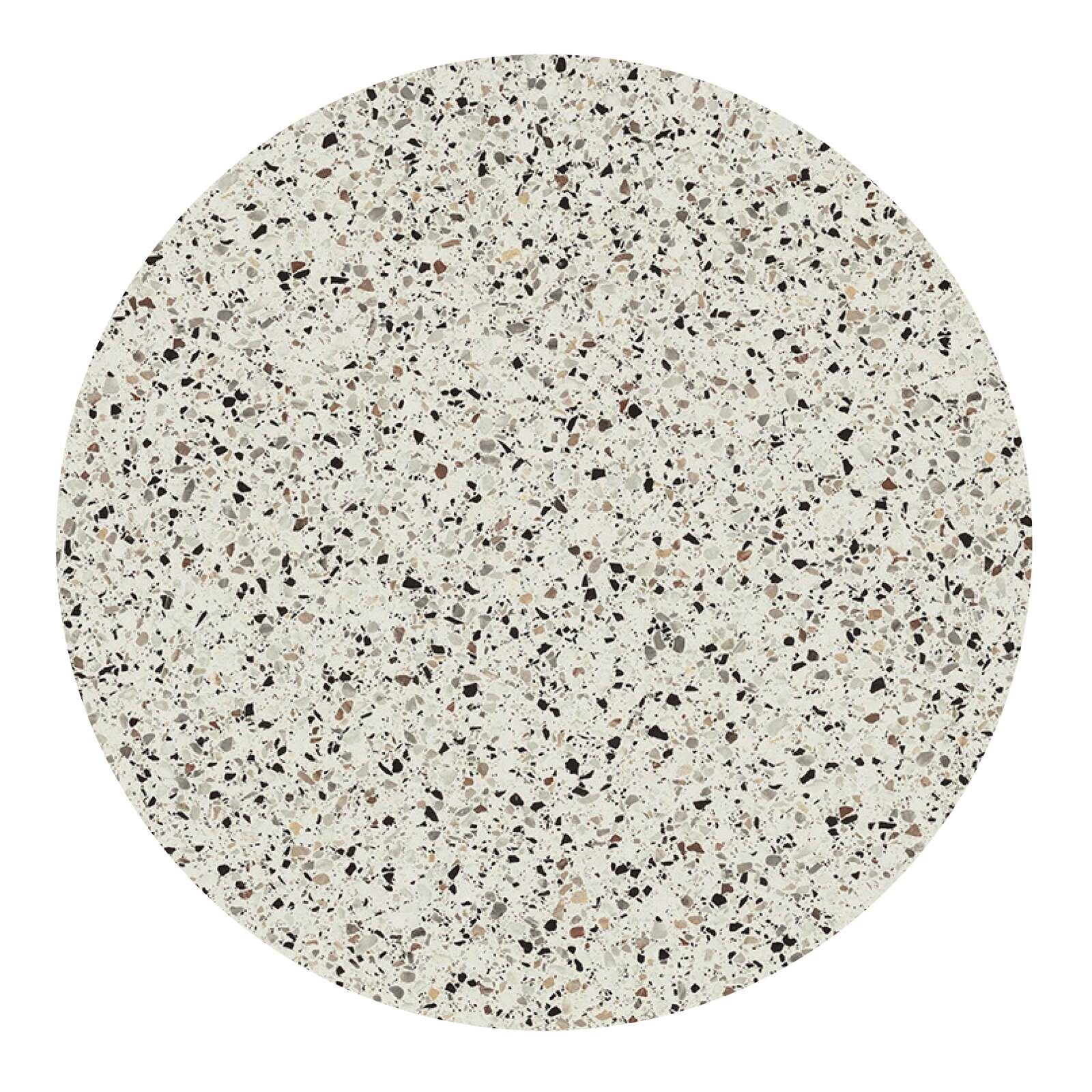 Gartentisch Bistro-Stil Rund aus Aluminium schwarz und HPL, 4 Personen, Ø60 cm