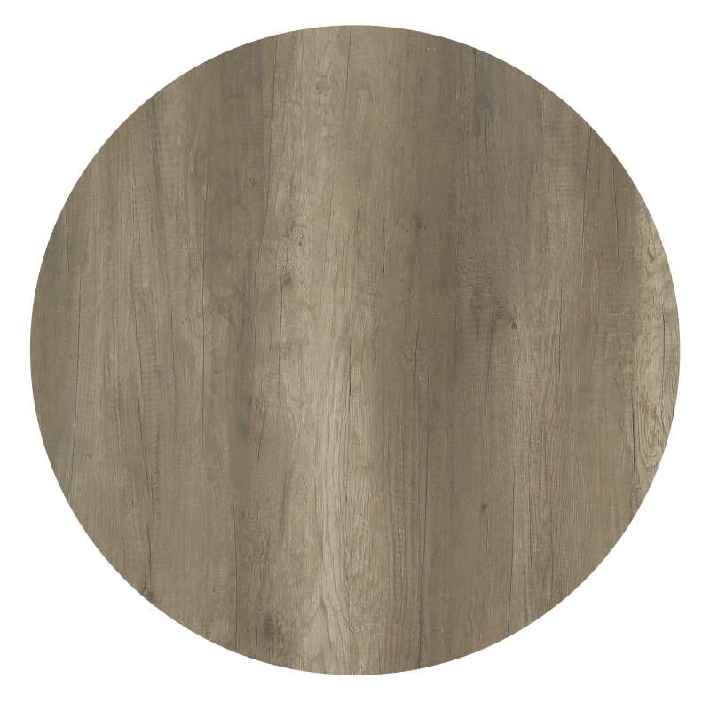 Gartentisch Bistro-Stil Rund aus Aluminium schwarz und HPL, 4 Personen, Ø60 cm (4/8)