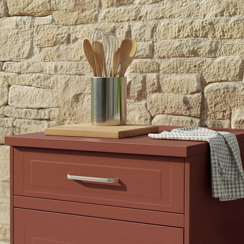 Outdoor Küchenmöbel mit 3-Schubladen-Aufbewahrungsmodul