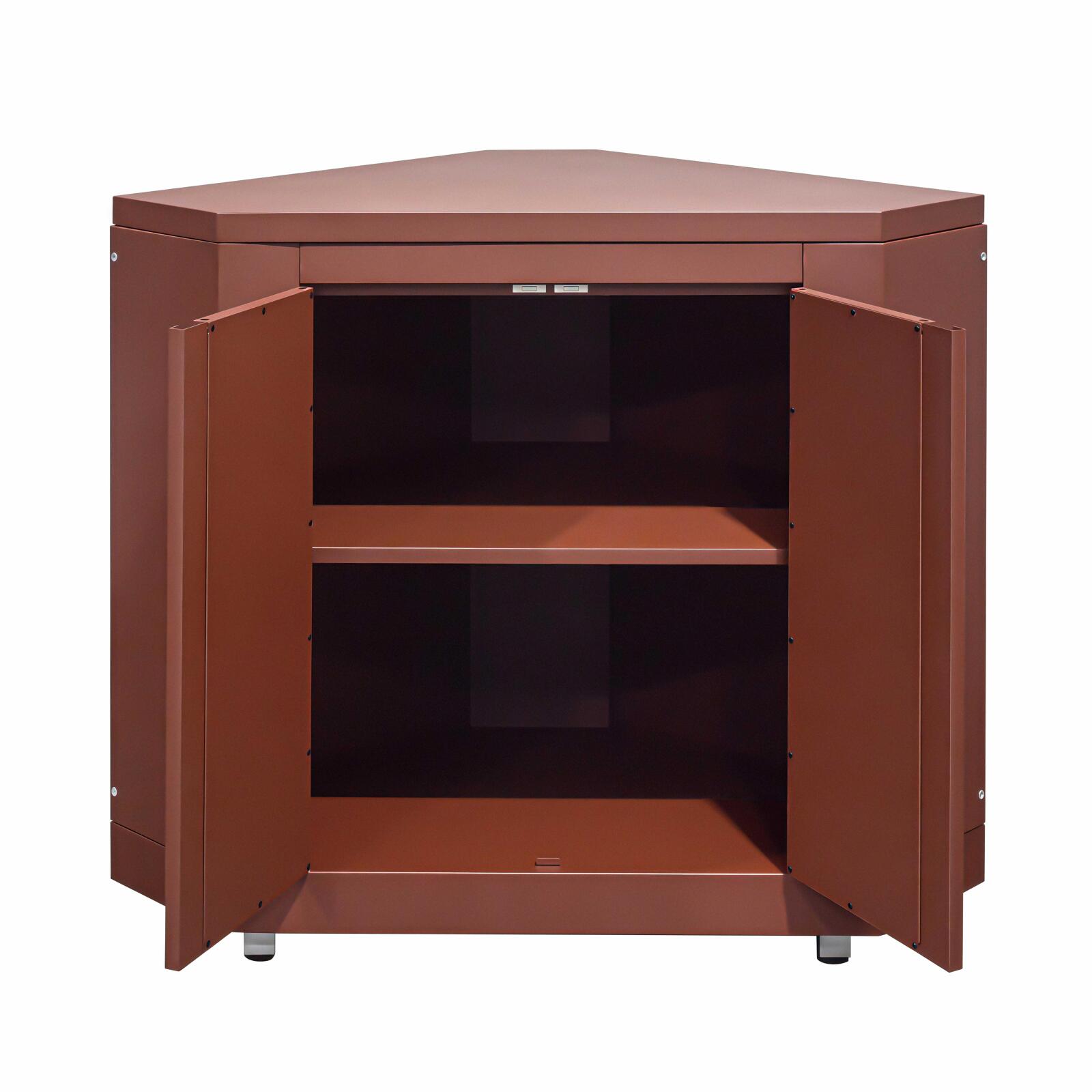 Outdoor Küchenmöbel mit Eck-Stahl-Aufbewahrungsmodul