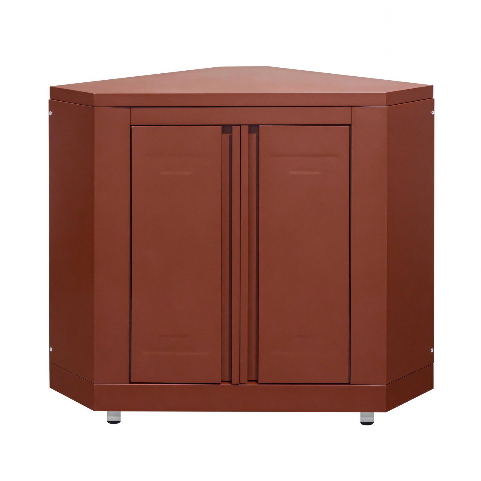 Outdoor Küchenmöbel mit Eck-Stahl-Aufbewahrungsmodul