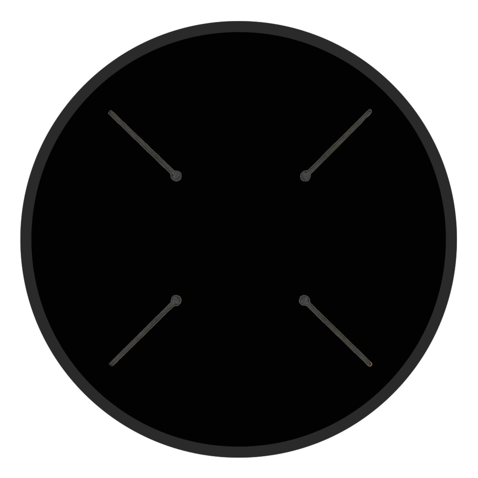 Gartentisch Bistro-Stil Runde aus Aluminium schwarz und HPL, 4 Personen, Ø70 cm