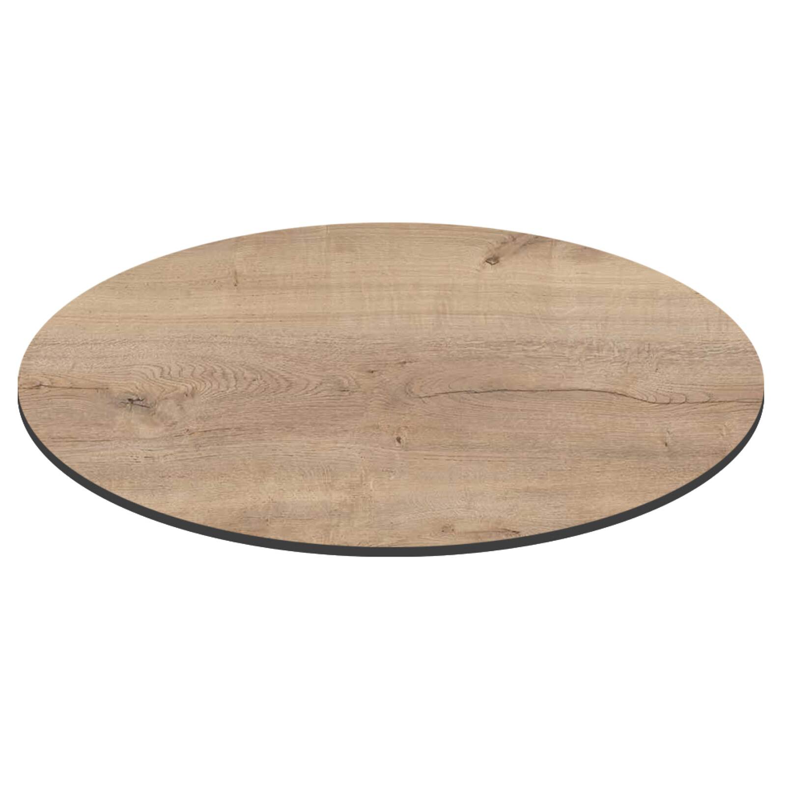Gartentisch Bistro-Stil Runde aus Aluminium schwarz und HPL, 4 Personen, Ø70 cm