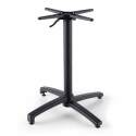 Gartentisch Bistro-Stil Runde aus Aluminium schwarz und HPL, 4 Personen, Ø70 cm