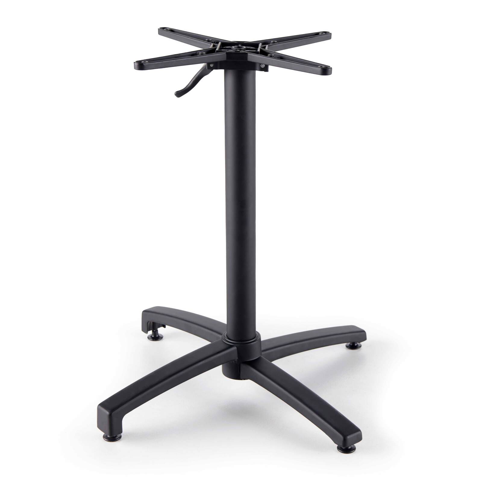 Gartentisch Bistro-Stil Runde aus Aluminium schwarz und HPL, 4 Personen, Ø70 cm