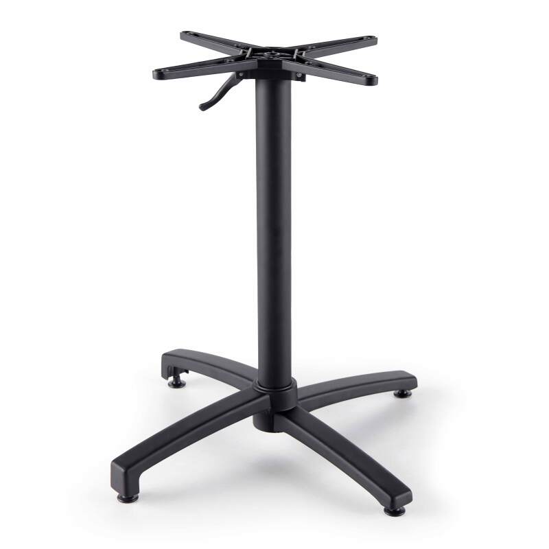 Gartentisch Bistro-Stil Runde aus Aluminium schwarz und HPL, 4 Personen, Ø70 cm (6/8)