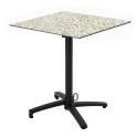 Gartentisch Bistro-Stil Quadratisch aus Aluminium schwarz, 4 Personen, 60x60 cm
