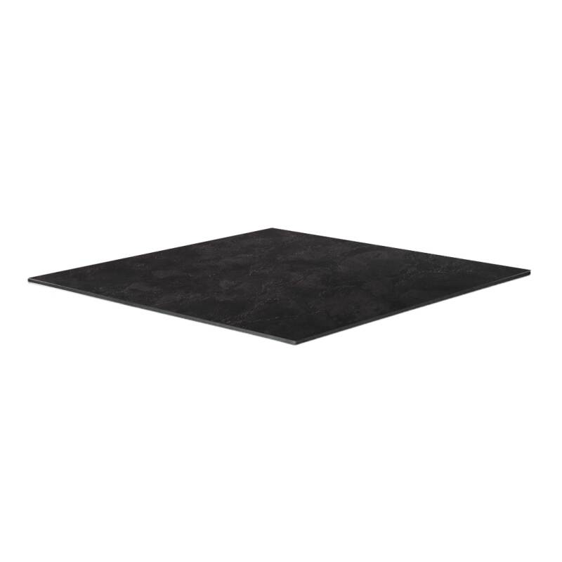 Gartentisch Bistro-Stil Quadratisch aus Aluminium schwarz, 4 Personen, 60x60 cm