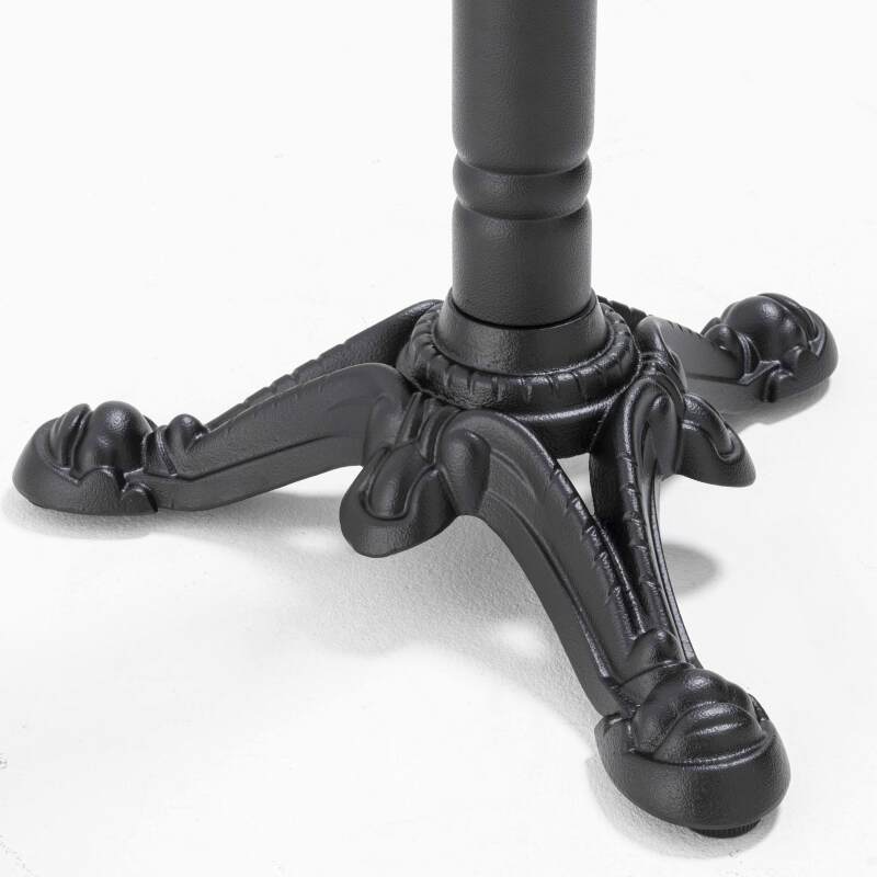 Gartentisch Bistro-Stil Quadratisch aus Metall und Aluminium schwarz, 4 Personen, 60x60 cm (6/8)