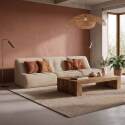 Modulares Sofa 3-Sitzer aus geripptem Stoff