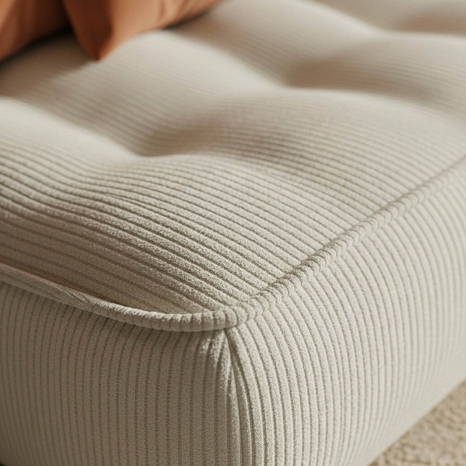 Modulares Sofa 3-Sitzer aus geripptem Stoff