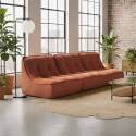 Modulares Sofa 3-Sitzer aus geripptem Stoff