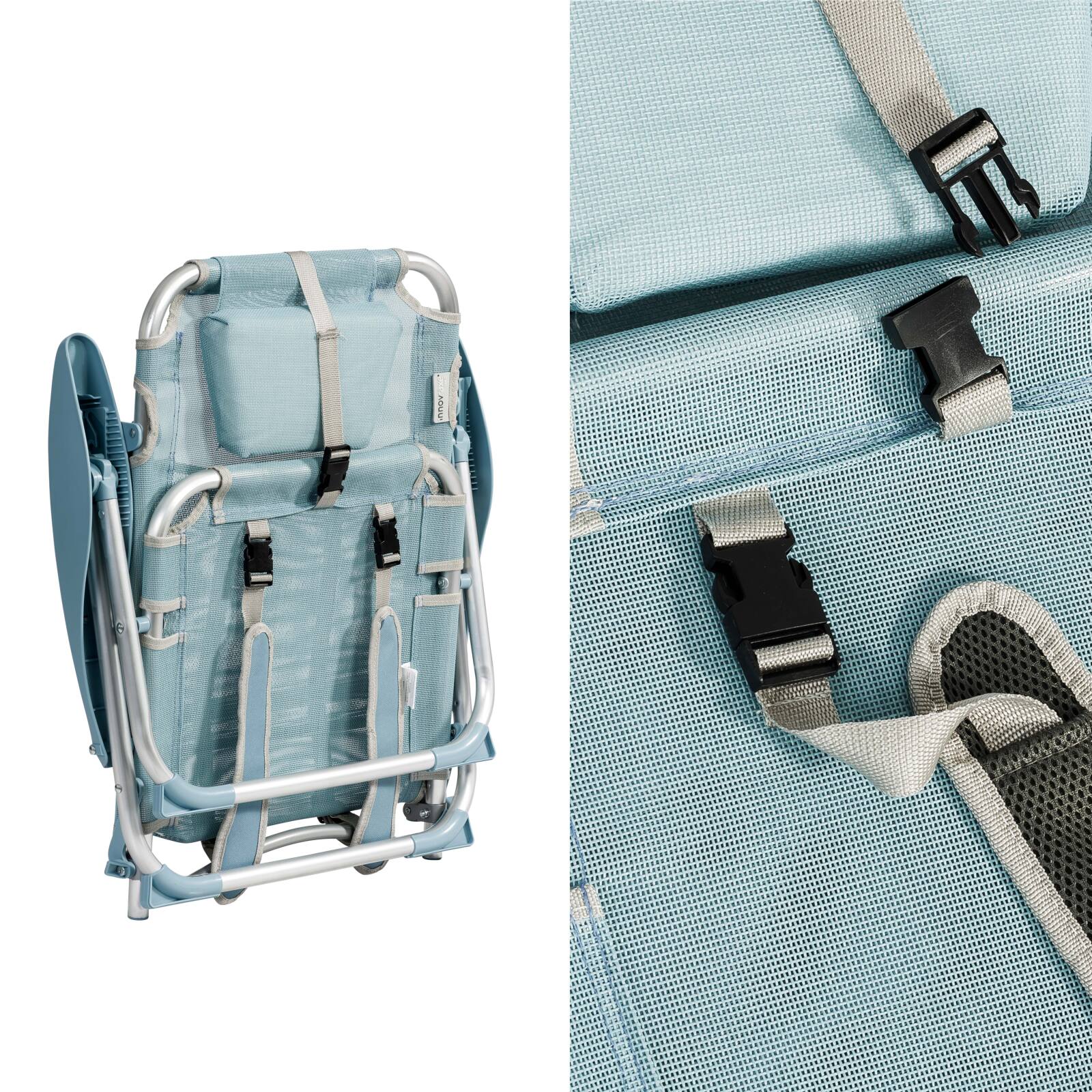 Klappbarer Strandstuhl, 4-fach verstellbar 