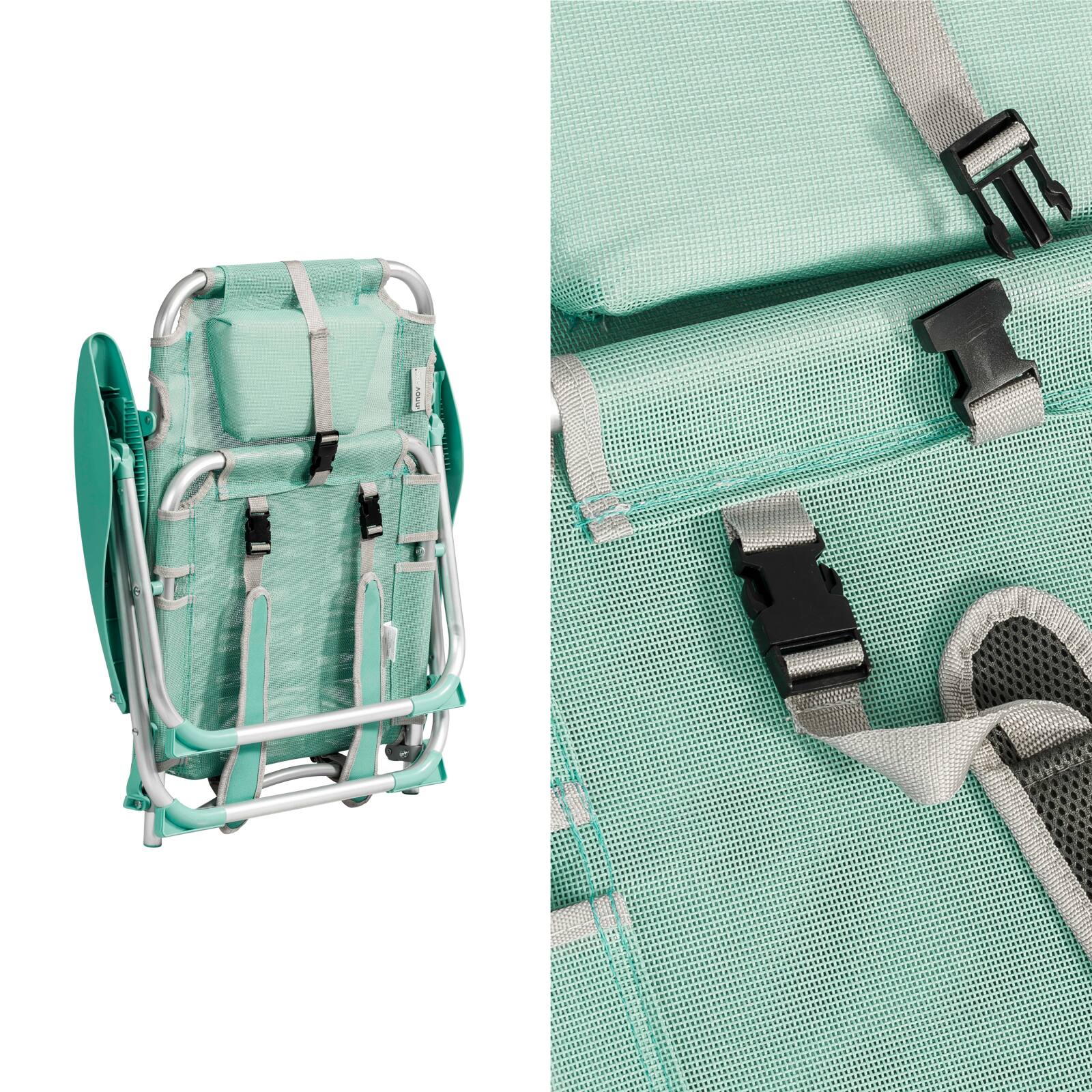 Klappbarer Strandstuhl, 4-fach verstellbar 