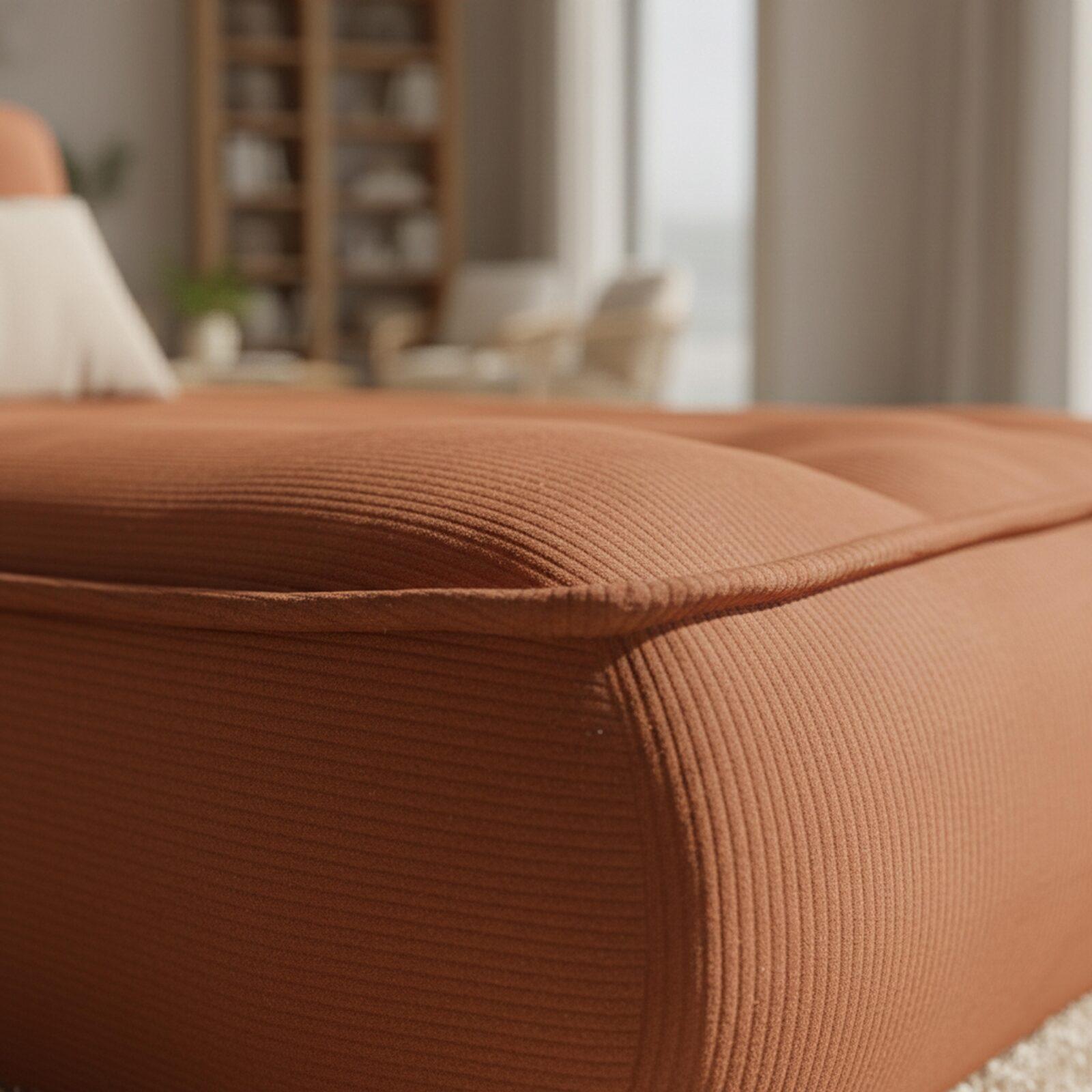 Chaiselongue aus Stoff für modulares Sofa