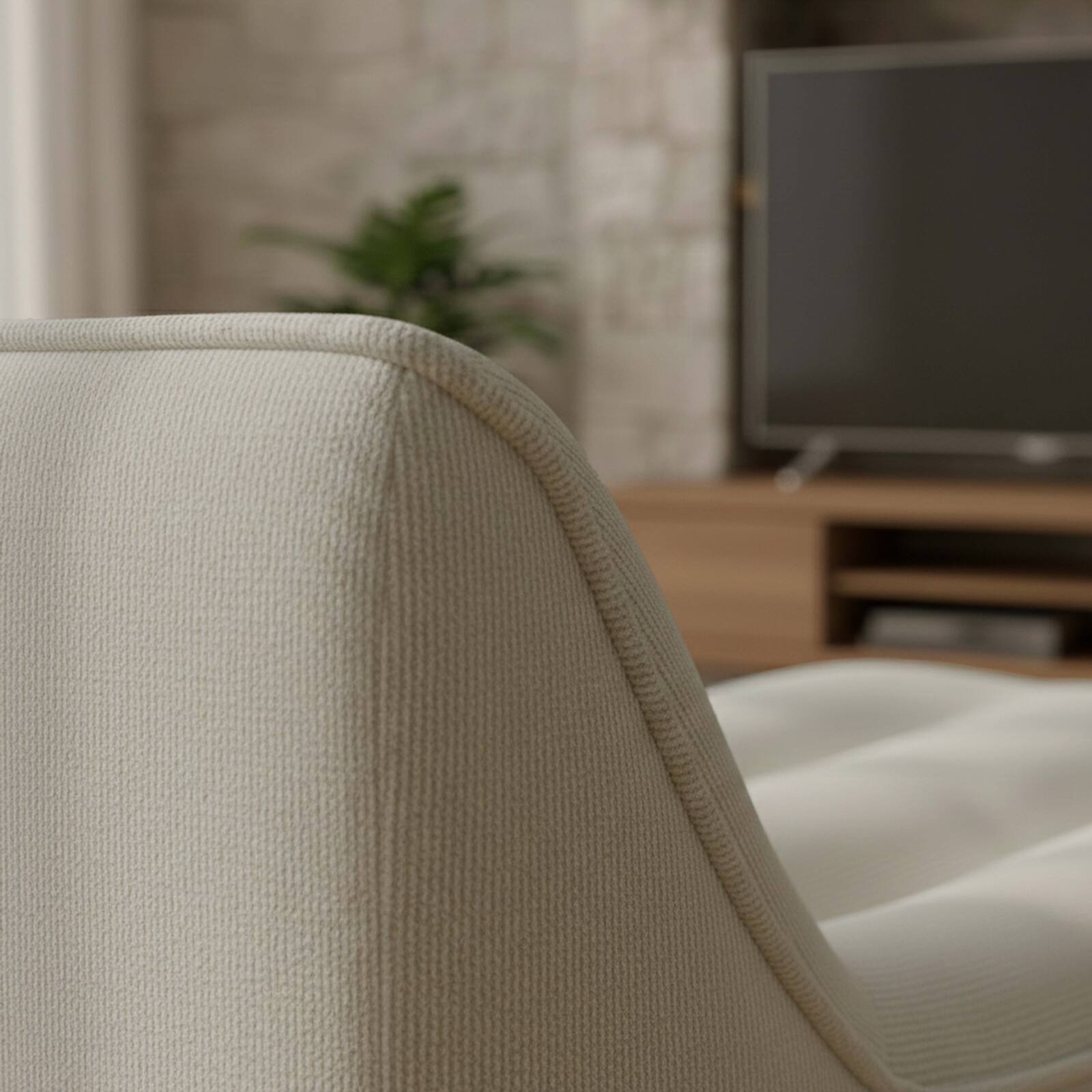 Chaiselongue aus Stoff für modulares Sofa