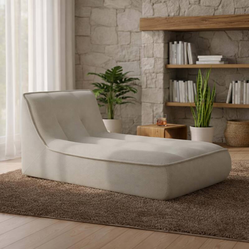 Chaiselongue aus Stoff für modulares Sofa - Lifestyle