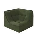 Modulares Sofa 3-Sitzer aus geripptem Stoff mit Chaiselongue