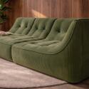 Modulares Sofa 3-Sitzer aus geripptem Stoff mit Chaiselongue
