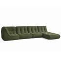 Modulares Sofa 4-Sitzer aus geripptem Stoff mit Chaiselongue