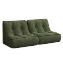 Modulares Sofa 4-Sitzer aus geripptem Stoff mit Chaiselongue