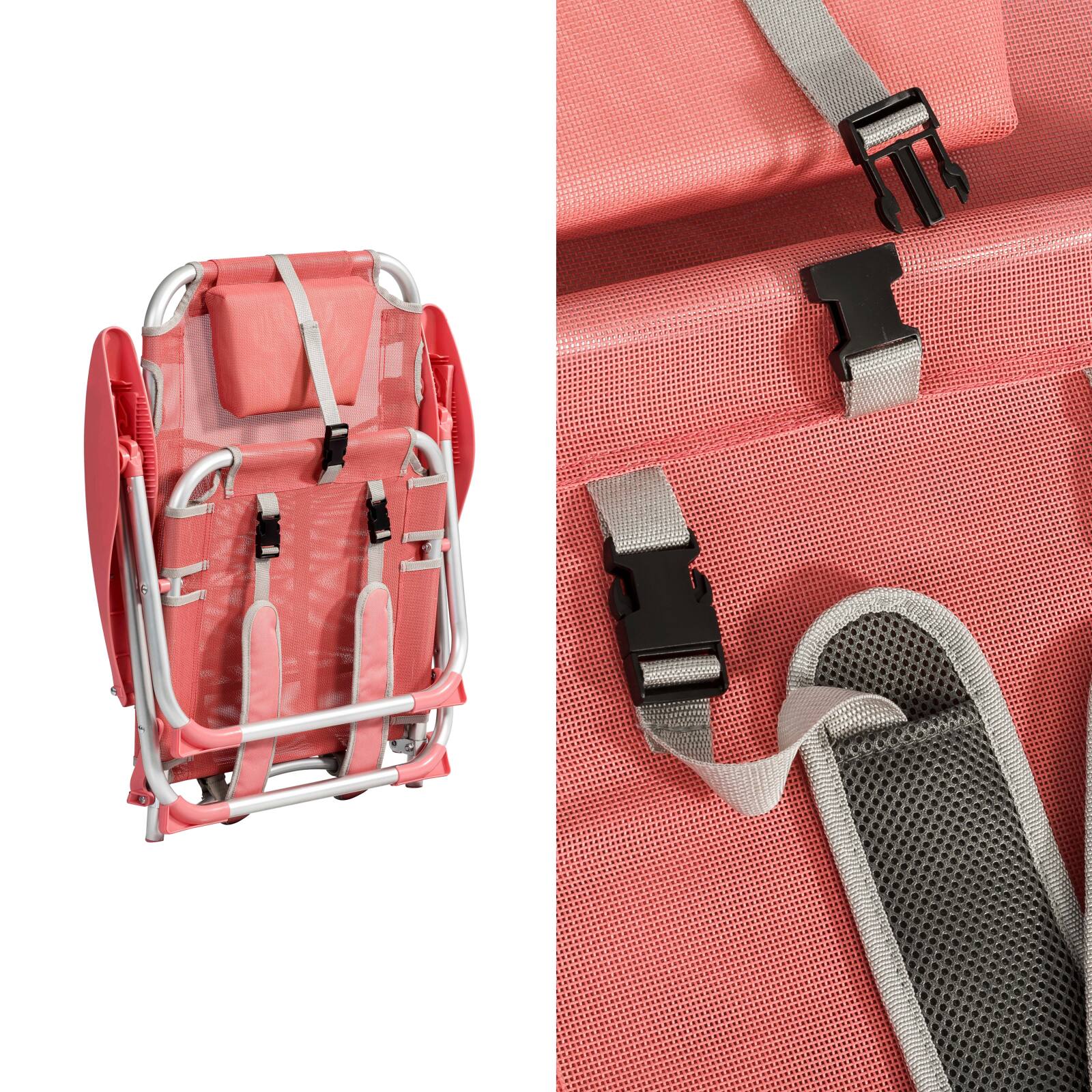 Klappbarer Strandstuhl, 4-fach verstellbar 