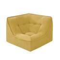 Modulares Sofa 4-Sitzer aus geripptem Stoff mit Chaiselongue